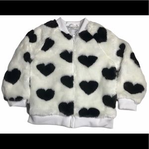 PINC faux fur heart long sleeve jacket 4